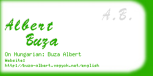 albert buza business card